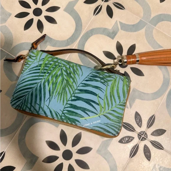 Dooney & Bourke Tropical Leaf Print Clutch - Picture 4 of 6
